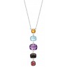 G82 SS MULTI COLOR GEMSTONE NECK 