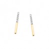  10KY Sweet Temptations Diamond Line Earrings .05TW