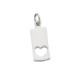 K126 SS Cut-out Heart Charm 