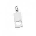 K126 SS Cut-out Heart Charm 