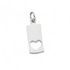 K126 SS Cut-out Heart Charm 