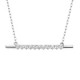 D23  Bar necklace .13tdw 10k white gold