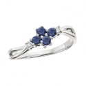 K8 14Kt sapphire and diamond ring