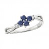 K8 14Kt sapphire and diamond ring