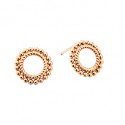 10K Rose Gold Double Circle Earrings