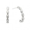 10KW Marquise Shape and Milgrain Edge Half Hoops
